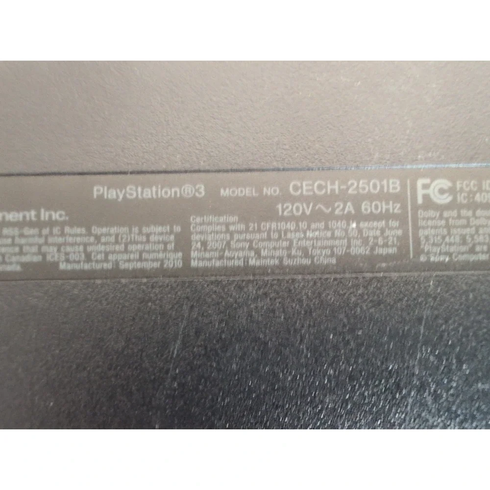 Sony PlayStation 3 PS3 Slim Console 320GB (2501B) w/Controller & Cables Working!